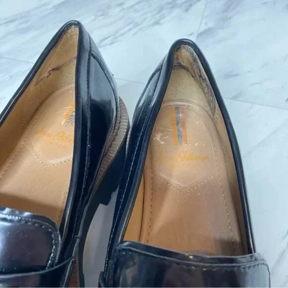 Sam Edelman Laurs Lug Sole Black Faux Leather Loafer 6 1/2 M - Picture 6 of 8